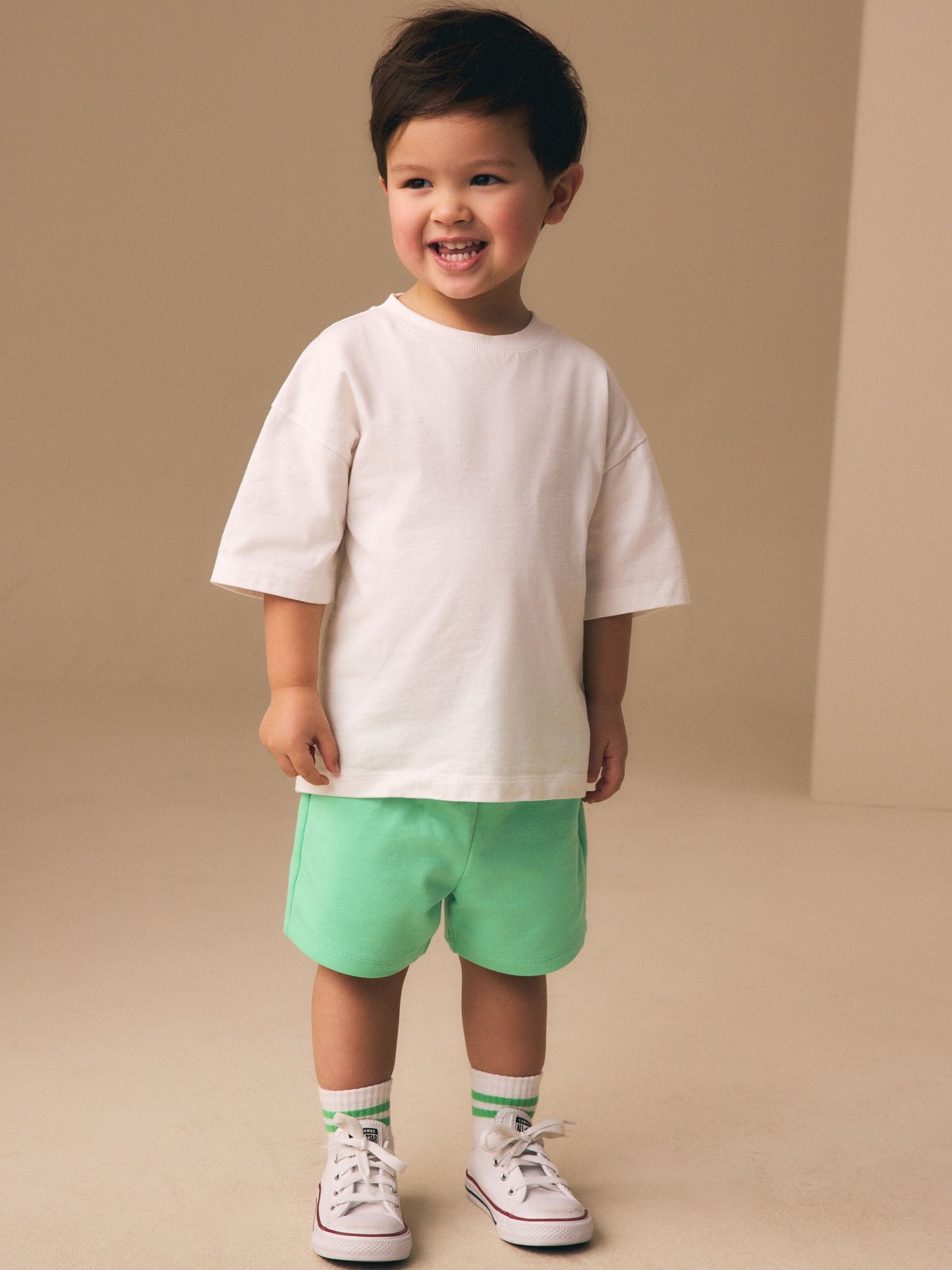 Bright Green Jersey Shorts (3mths-7yrs) image 2