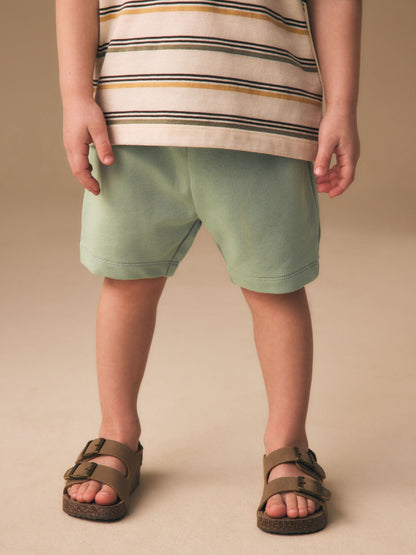 Dark Sage Green Jersey Shorts (3mths-7yrs) image 1