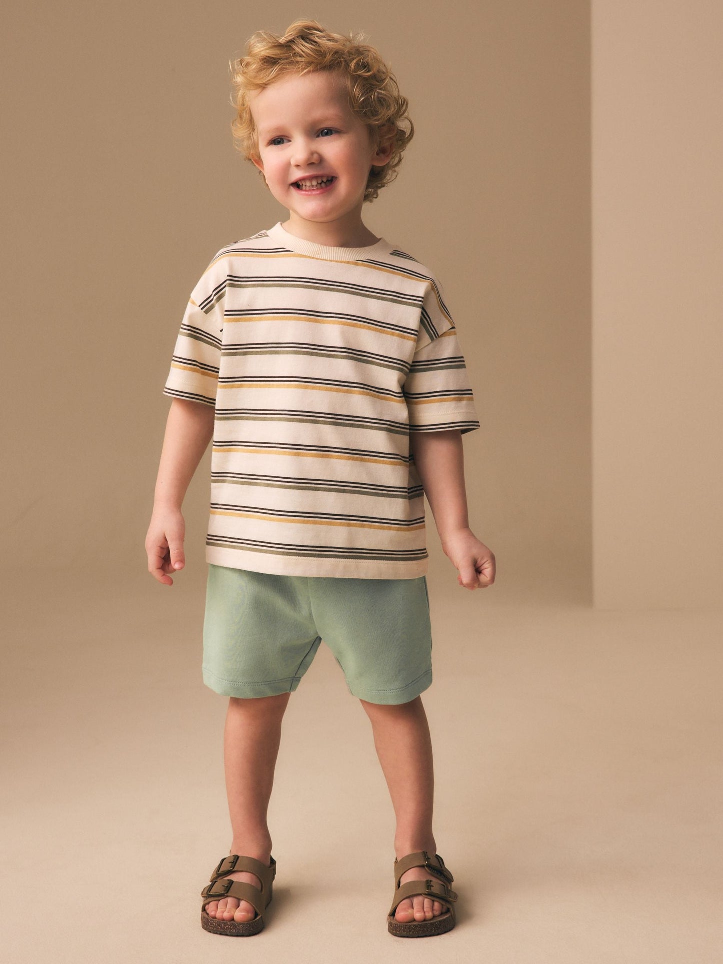 Dark Sage Green Jersey Shorts (3mths-7yrs) image 2
