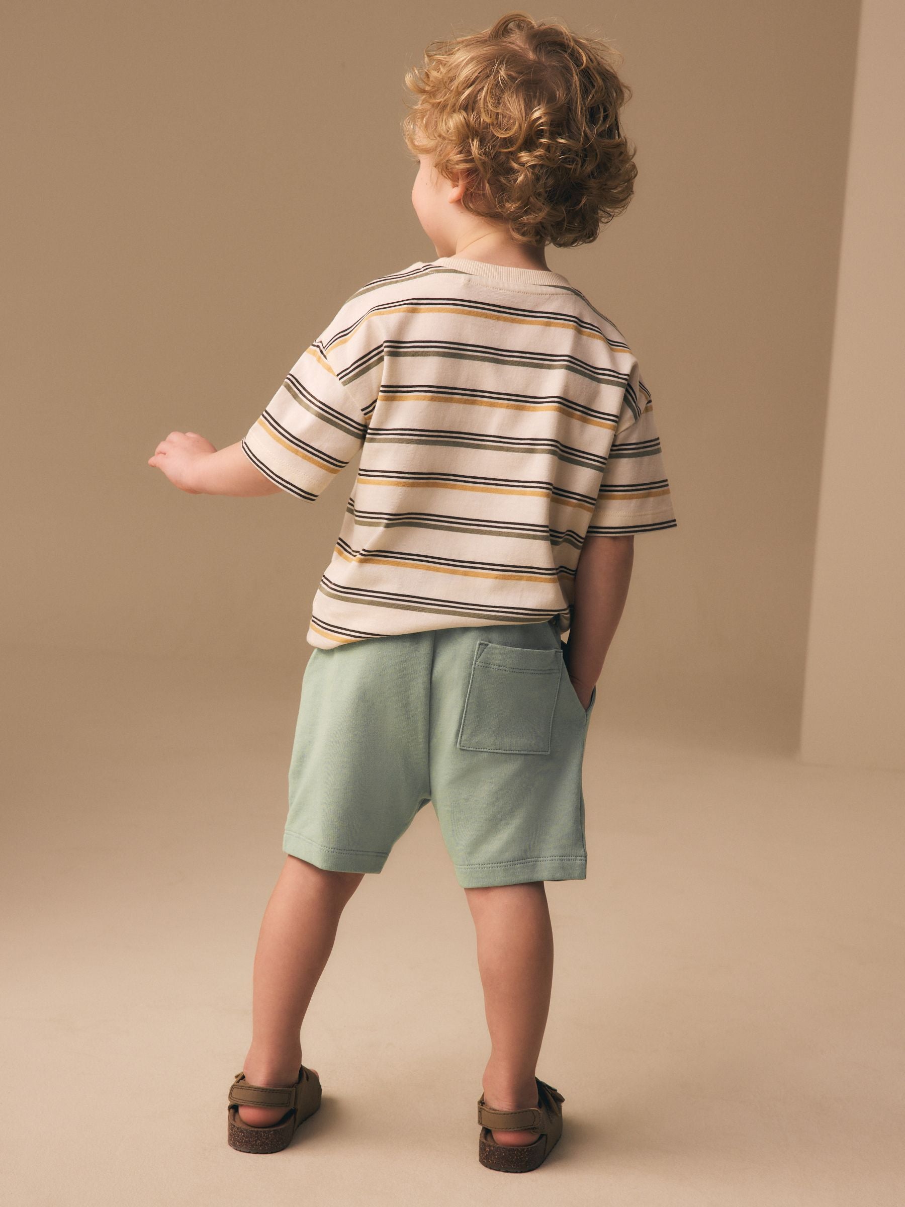 Dark Sage Green Jersey Shorts (3mths-7yrs) image 3