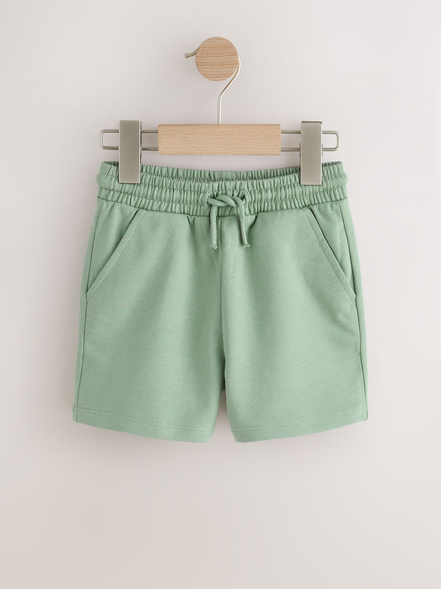 Dark Sage Green Jersey Shorts (3mths-7yrs) image 4