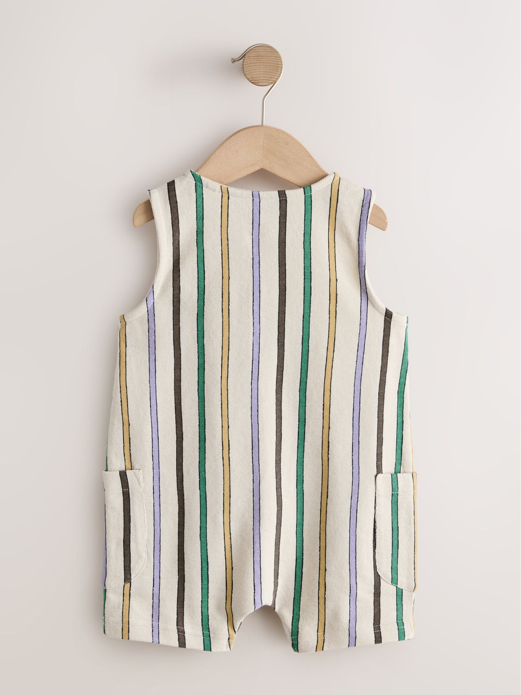 Multi Striped Textured Cotton Romper (3mths-7yrs) image 3