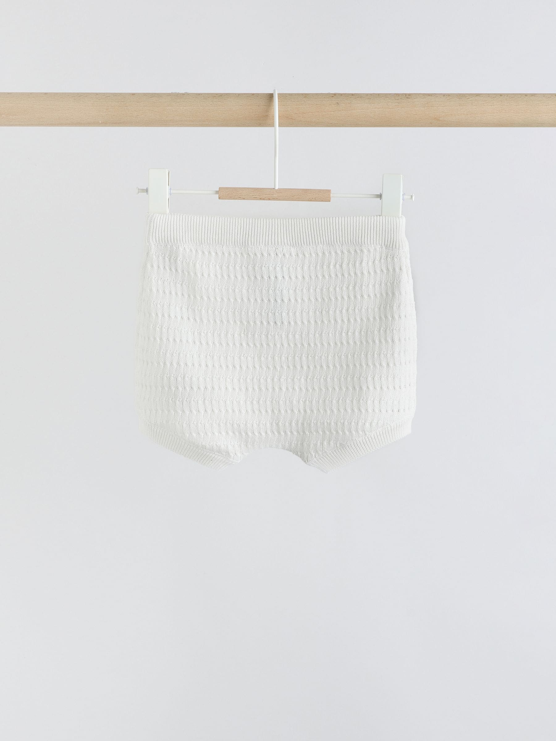 White Collared Knit Top and Shorts Baby Set (0mths-2yrs) image 8