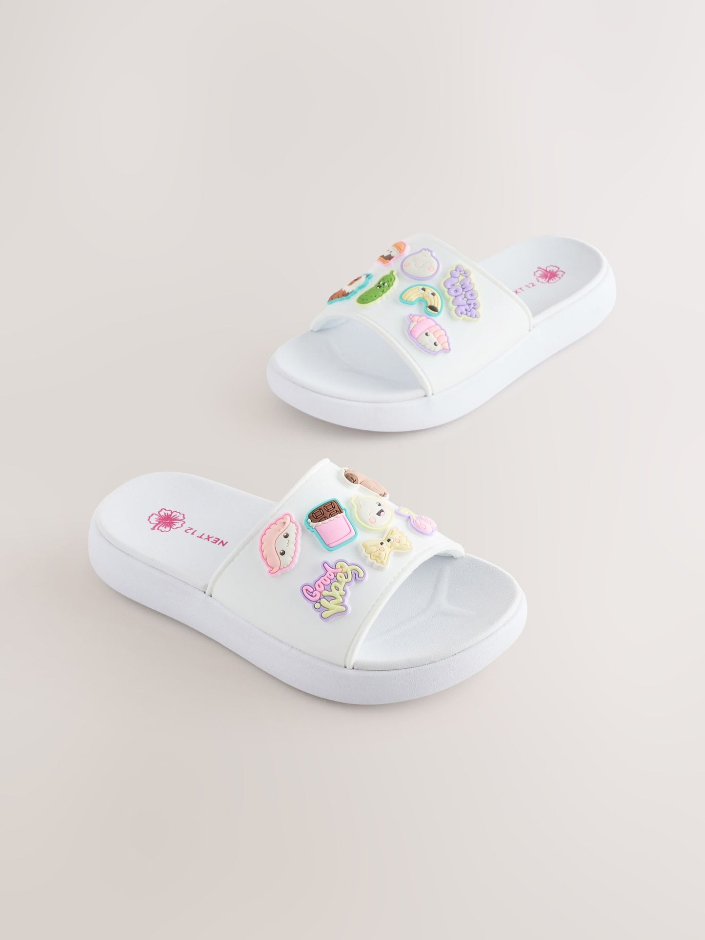 White Capybara Character Standard Fit (F) Comfort Sliders image 1