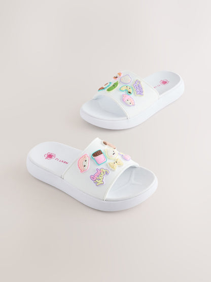 White Capybara Character Standard Fit (F) Comfort Sliders image 1