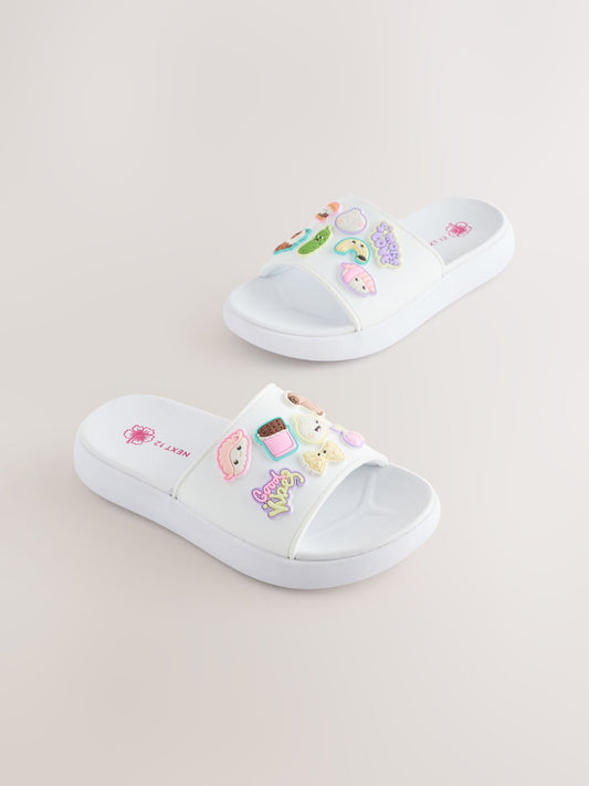 White Capybara Character Standard Fit (F) Comfort Sliders image 1