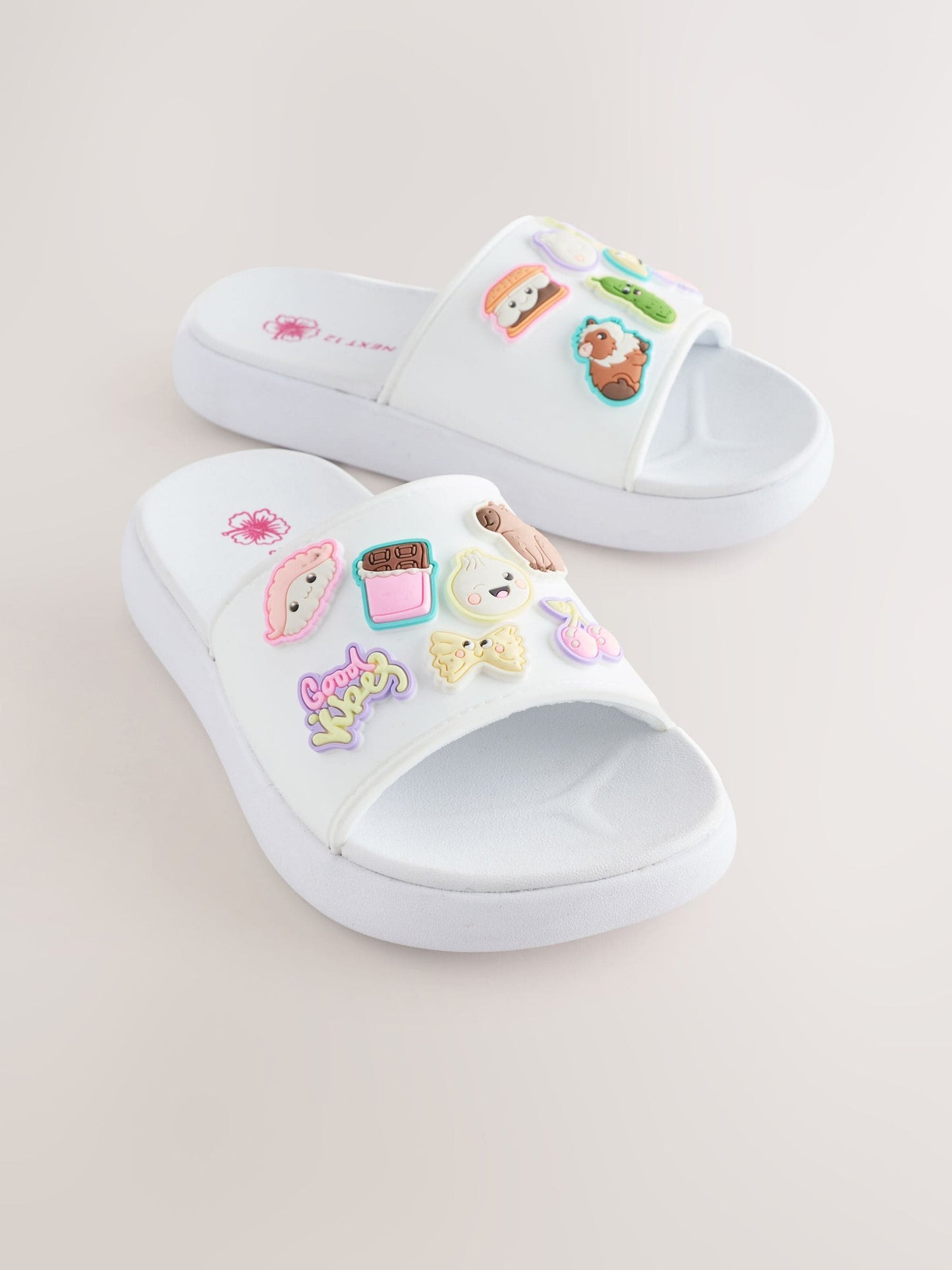 White Capybara Character Standard Fit (F) Comfort Sliders image 4