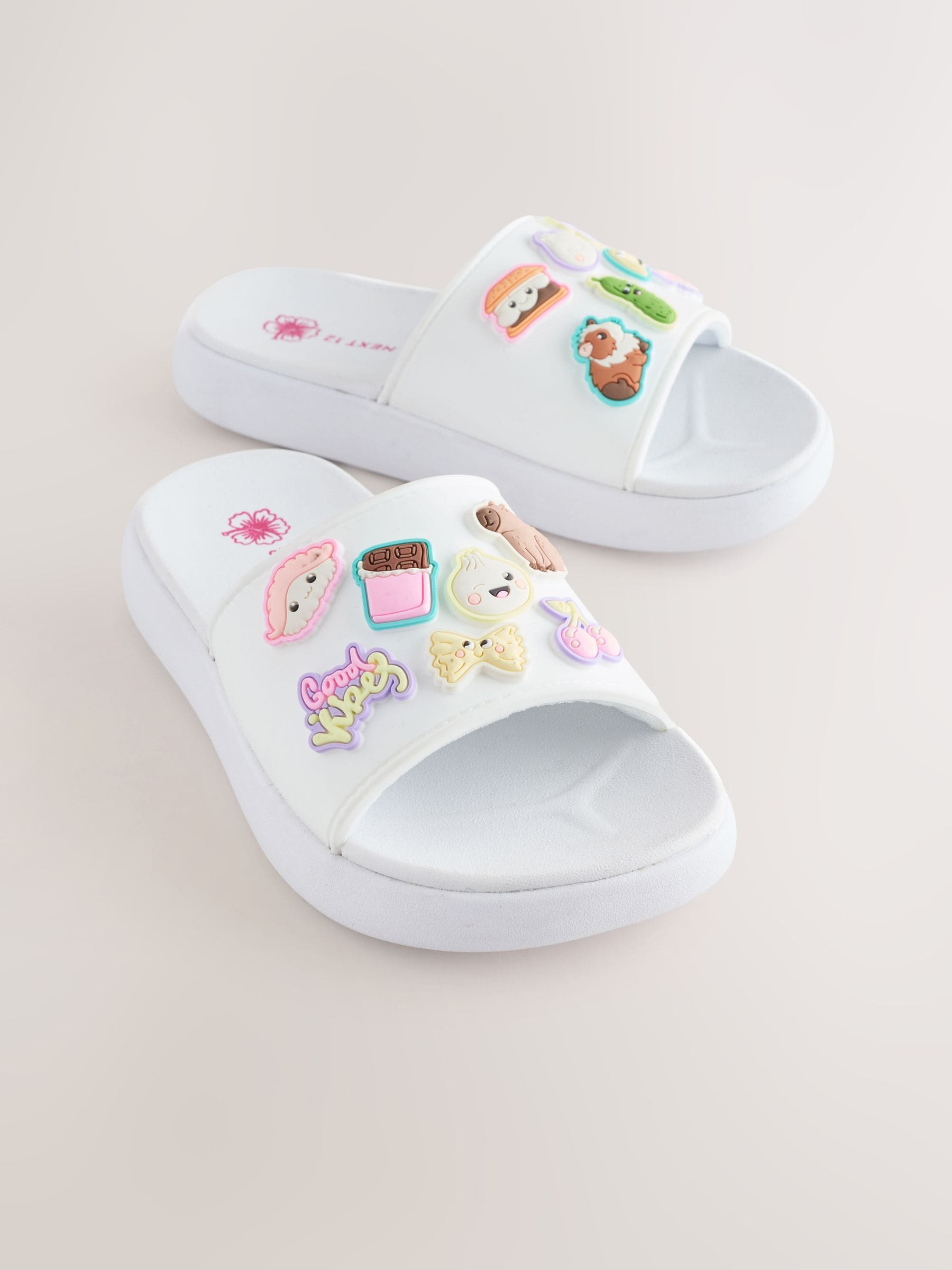 White Capybara Character Standard Fit (F) Comfort Sliders image 4