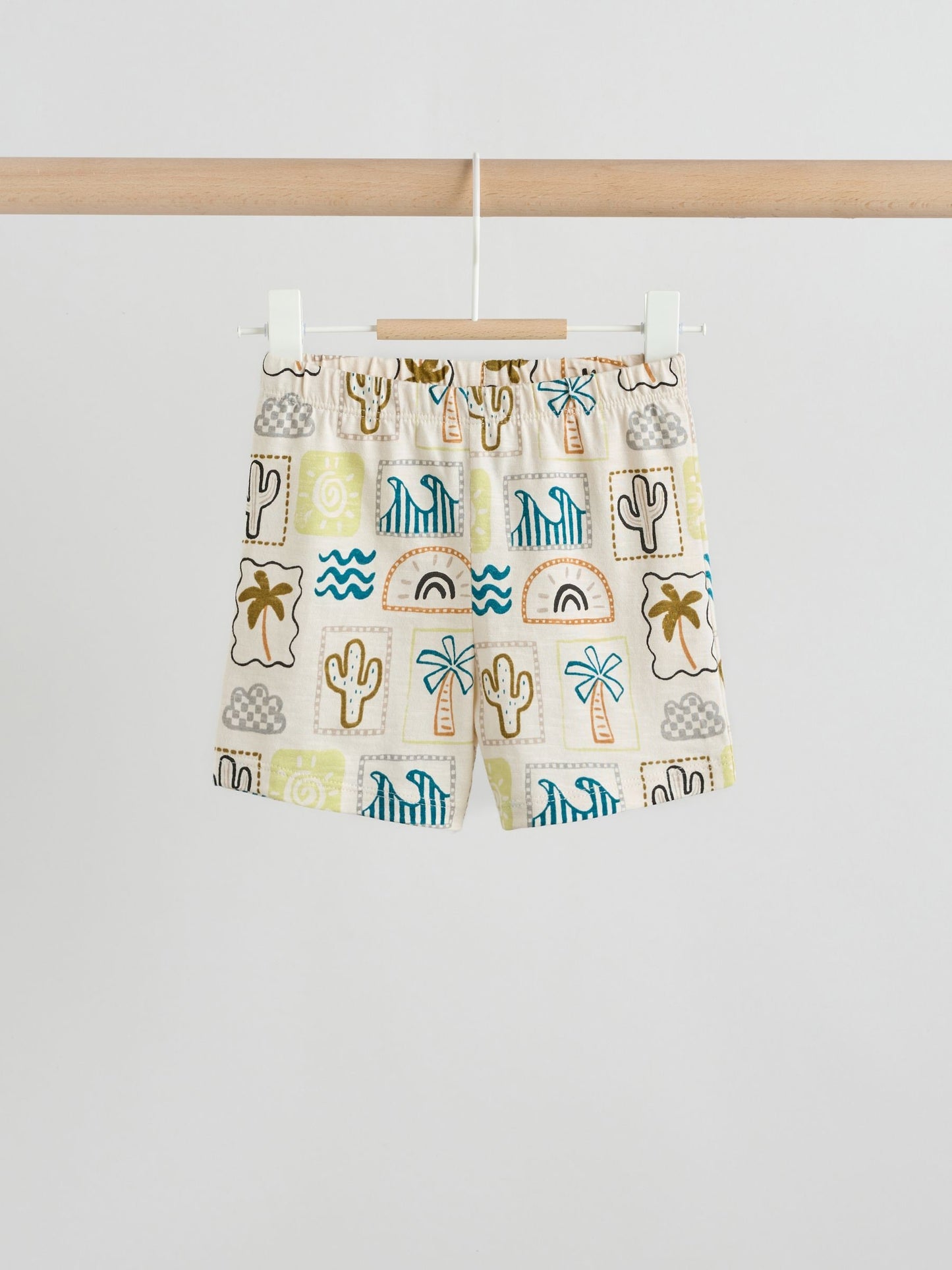 Neutral Palm Print Shirt and Shorts Baby Set (0mths-2yrs) image 3