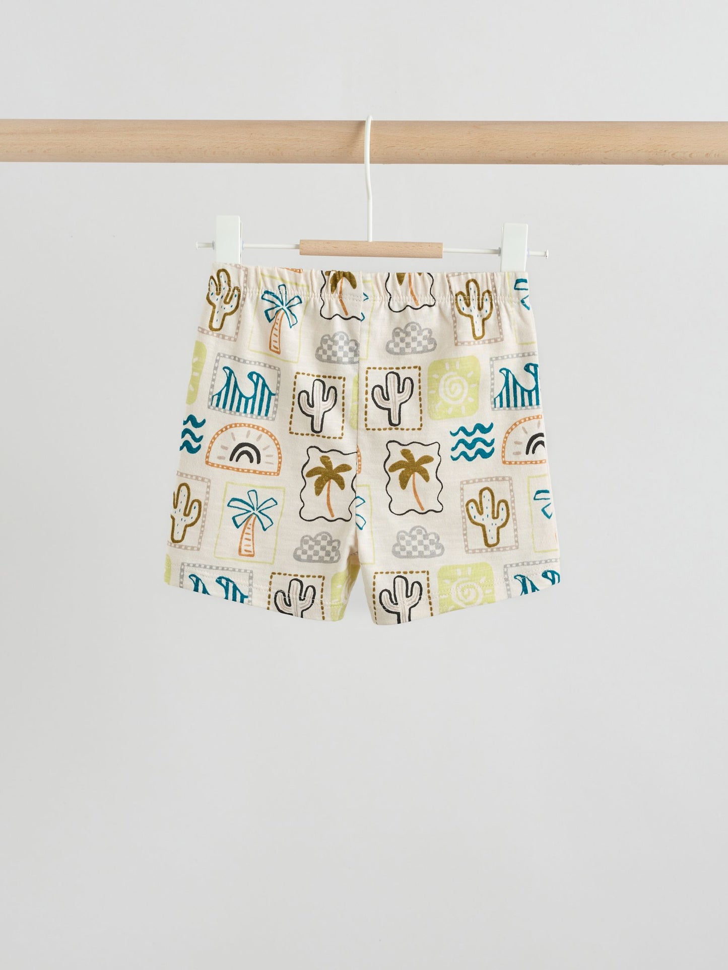 Neutral Palm Print Shirt and Shorts Baby Set (0mths-2yrs) image 6