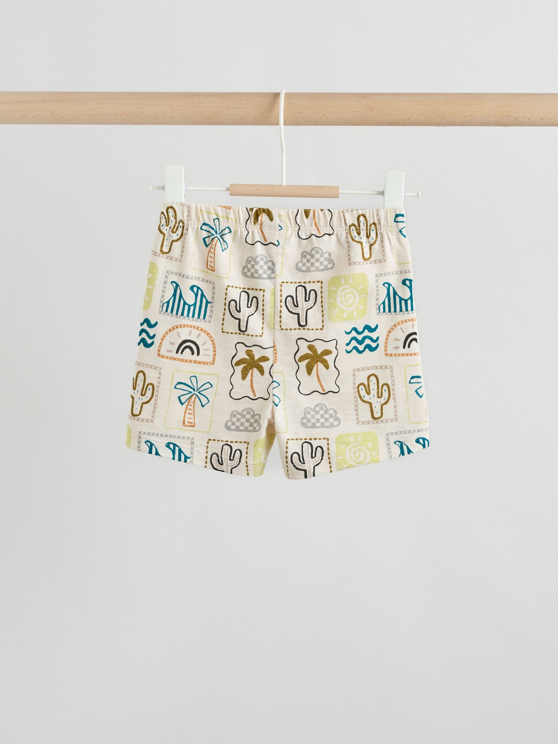 Neutral Palm Print Shirt and Shorts Baby Set (0mths-2yrs) image 6