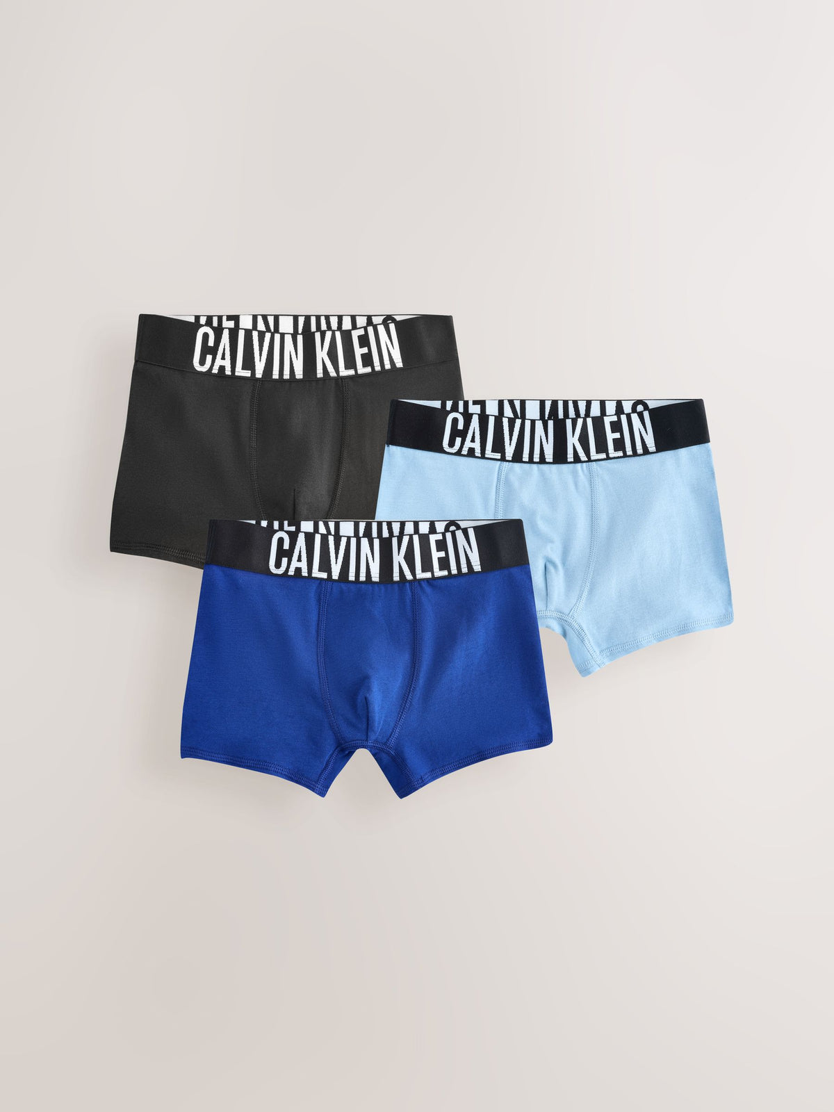 Dsiney Kidz - Calvin Klein Blue/Black Intense Power Trunks 3 Pack image 1