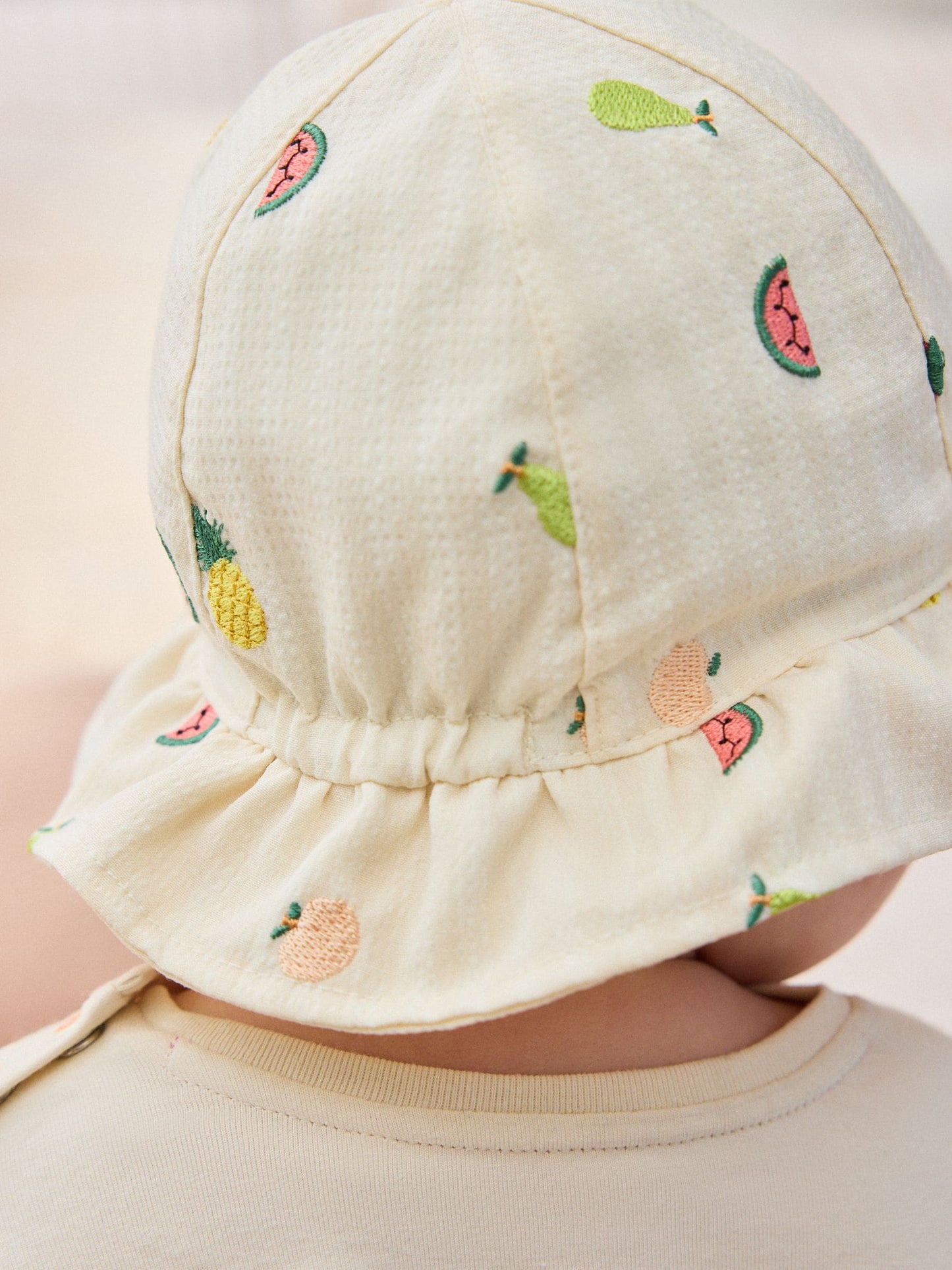Bright Fruit Embroidered Baby Bucket Hats 2 Pack (0mths-2yrs) image 3