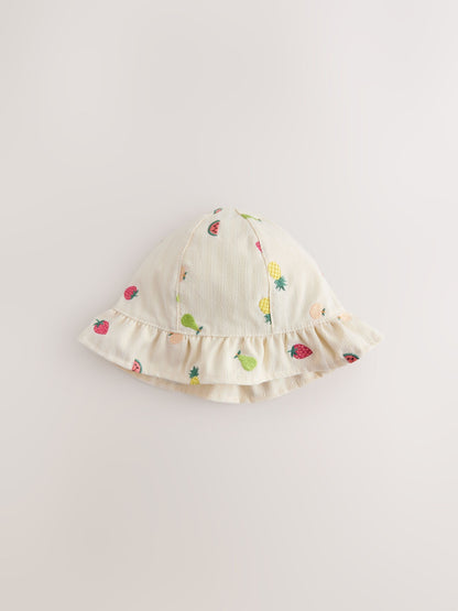 Bright Fruit Embroidered Baby Bucket Hats 2 Pack (0mths-2yrs) image 4