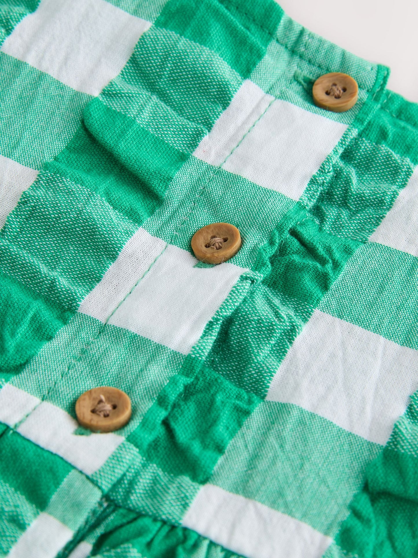 Green Check Ric Rac Frill Sleeve Dress (3mths-8yrs) image 7