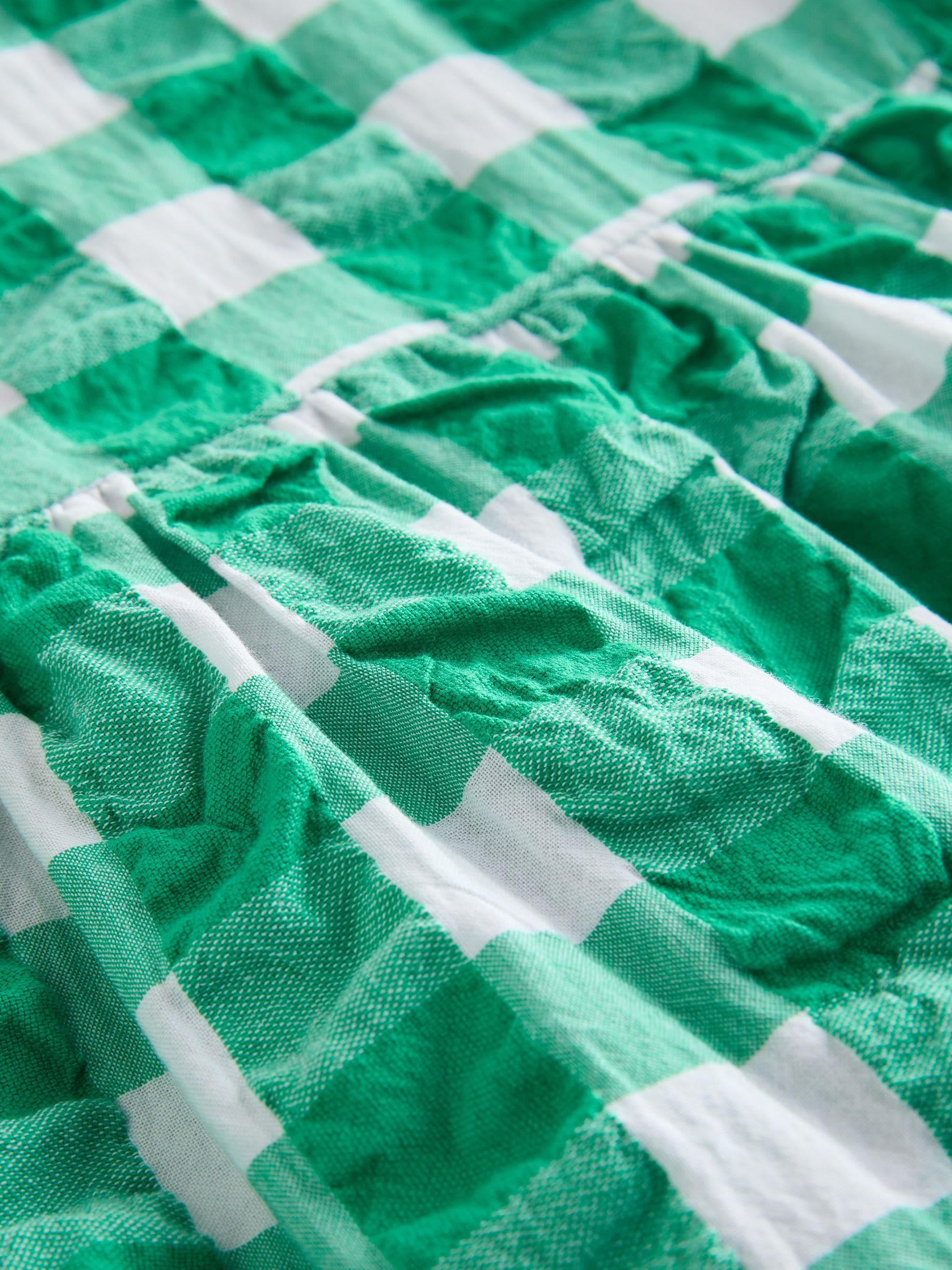 Green Check Ric Rac Frill Sleeve Dress (3mths-8yrs) image 9