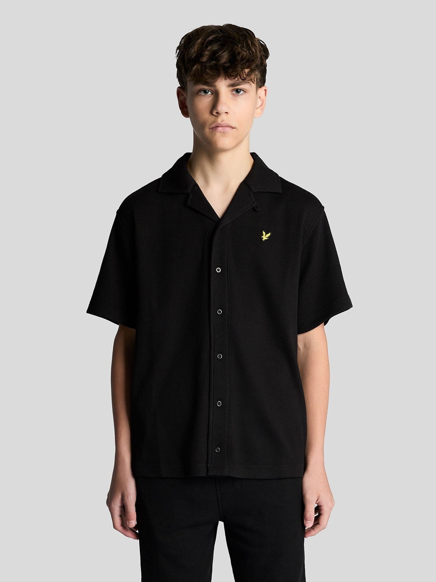 Dsiney Kidz - Lyle & Scott Black Waffle Shirt image 1