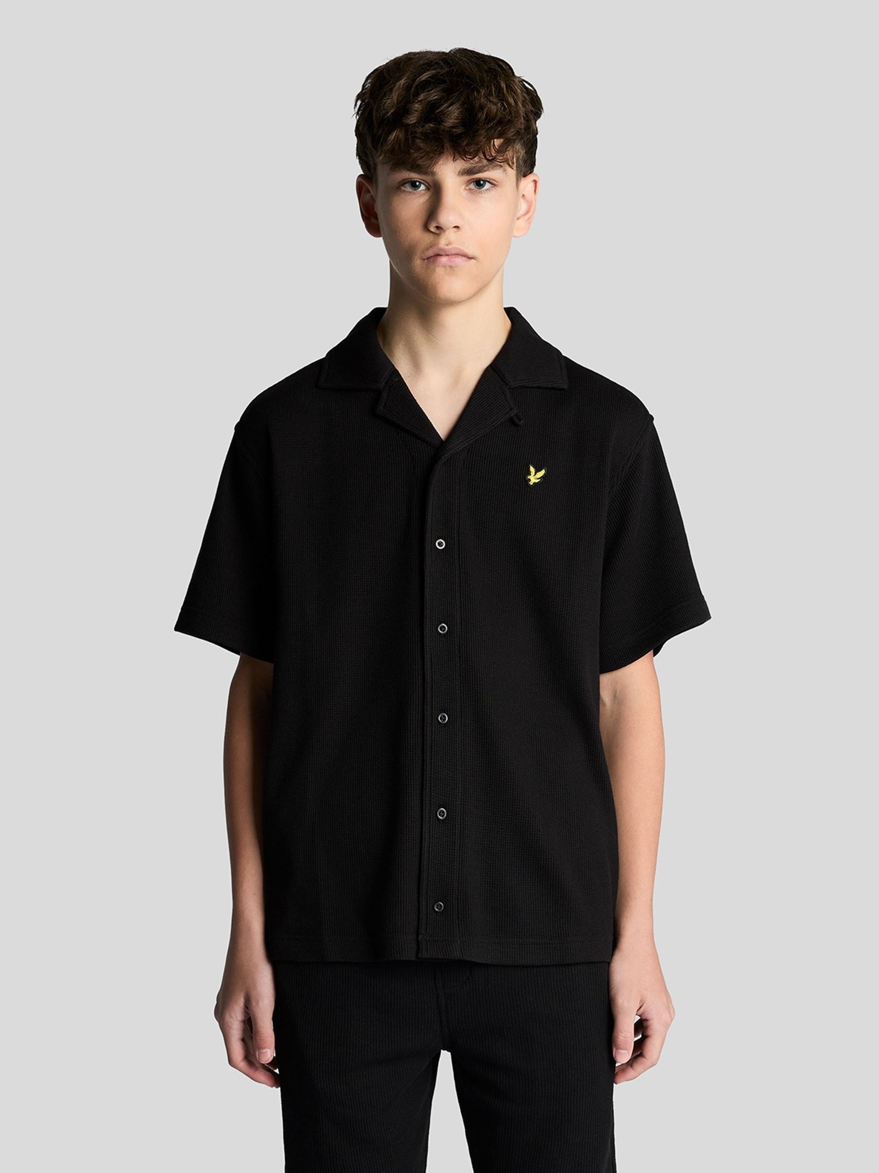 Dsiney Kidz - Lyle & Scott Black Waffle Shirt image 1