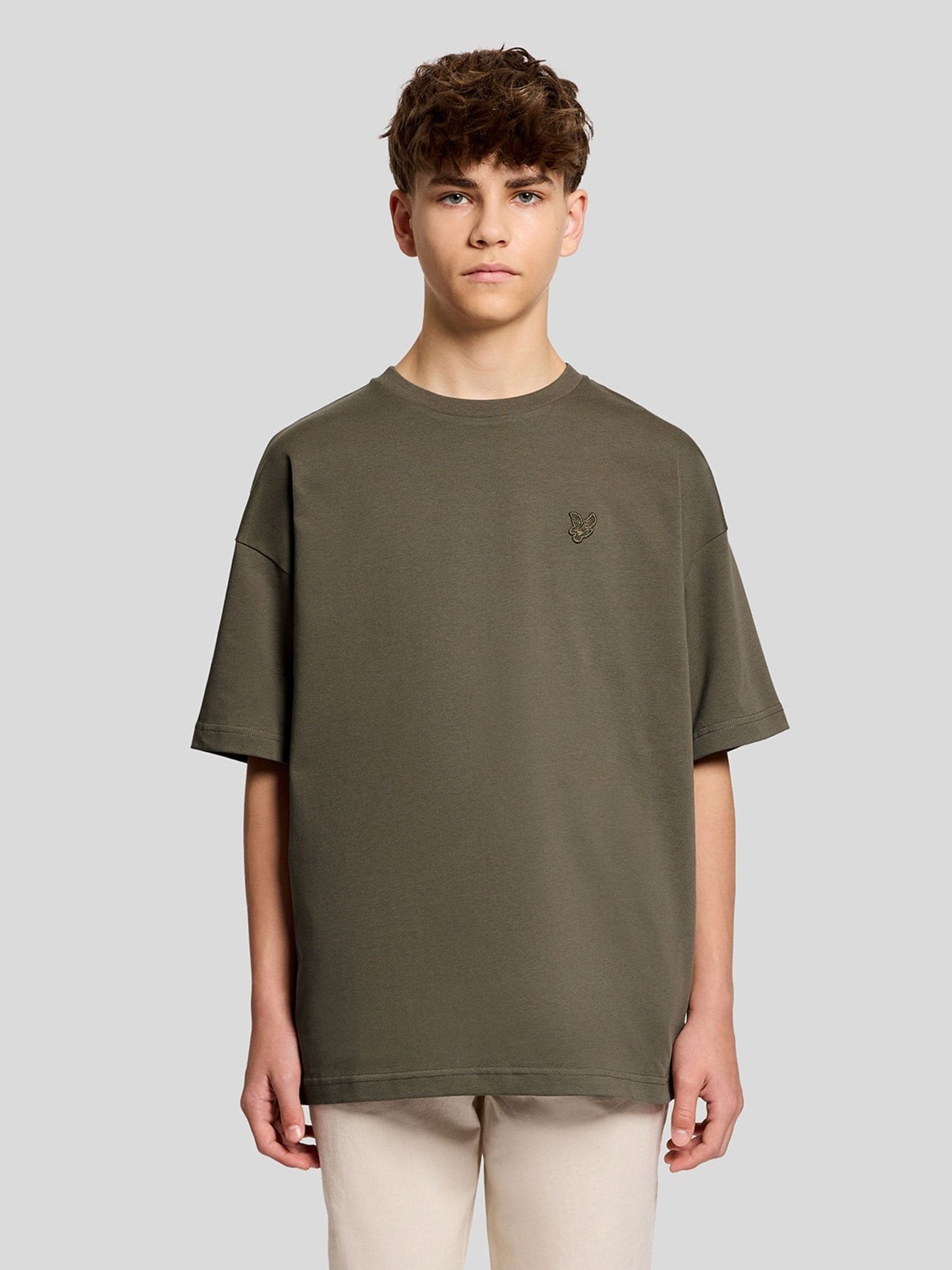 Dsiney Kidz - Lyle & Scott Khaki Ash Heavy Weight Relaxed T-Shirt image 1
