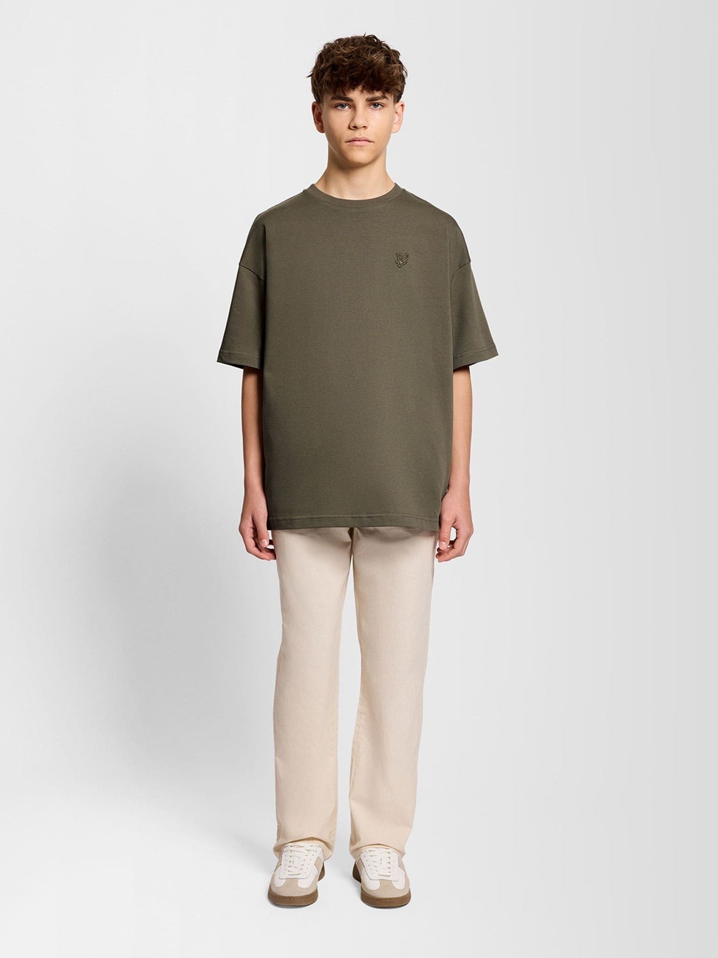 Dsiney Kidz - Lyle & Scott Khaki Ash Heavy Weight Relaxed T-Shirt image 2