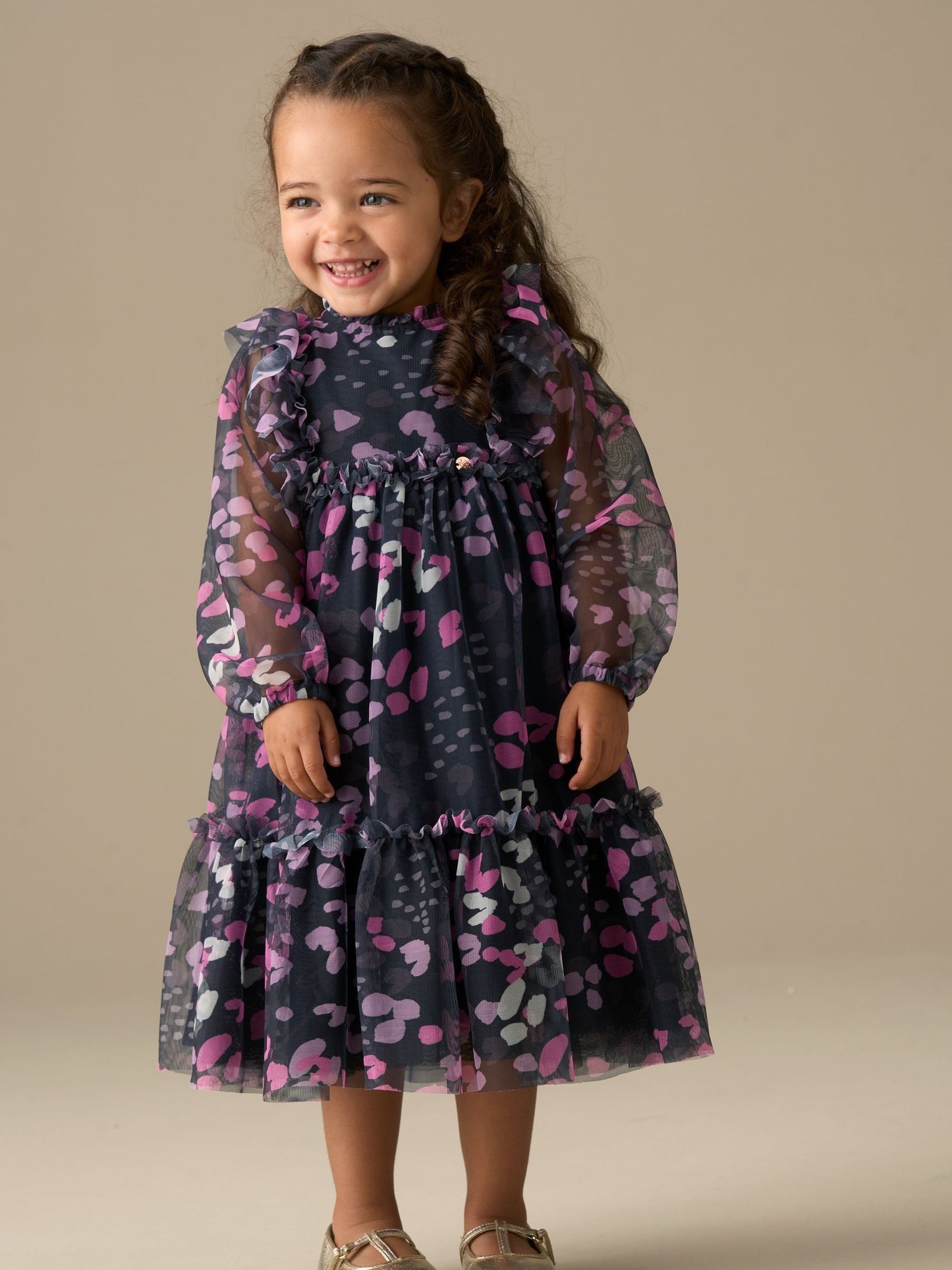 Angel & Rocket Blue Cara Print Mesh Dress image 1