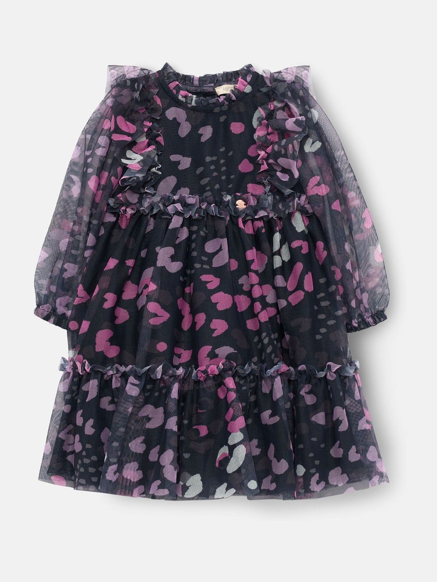 Angel & Rocket Blue Cara Print Mesh Dress image 5