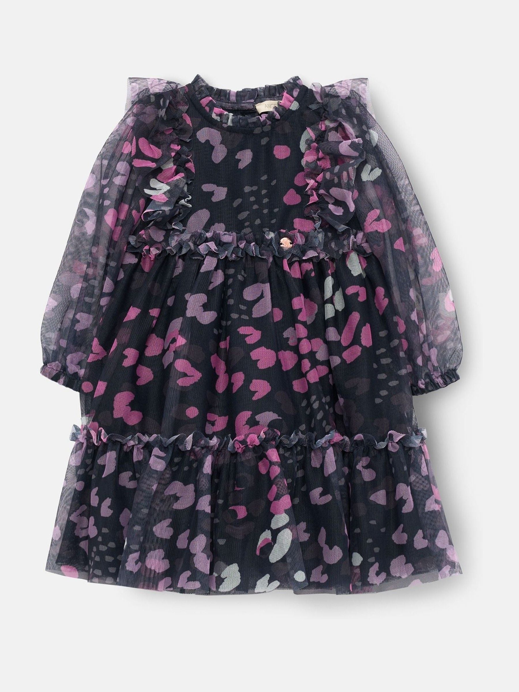 Angel & Rocket Blue Cara Print Mesh Dress image 5