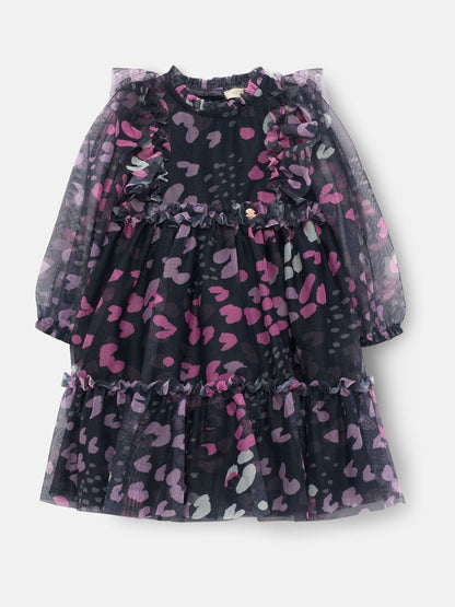 Angel & Rocket Blue Cara Print Mesh Dress image 5