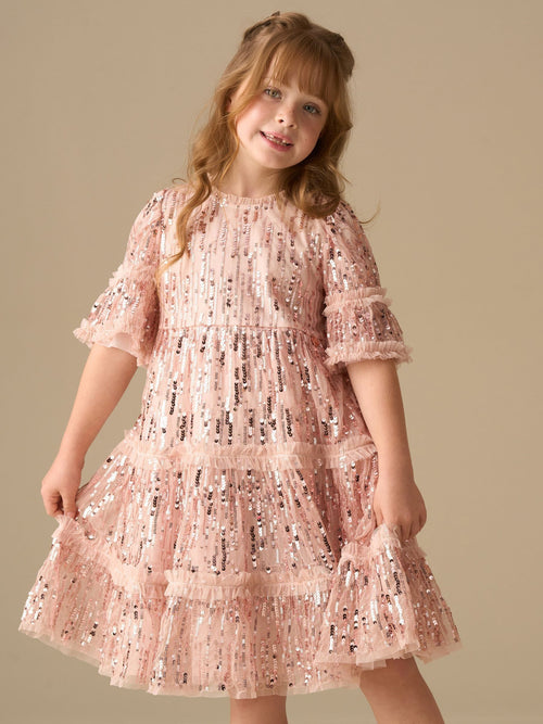 Dsiney Kidz - Angel & Rocket Pink Penny Sequin Dress image 1