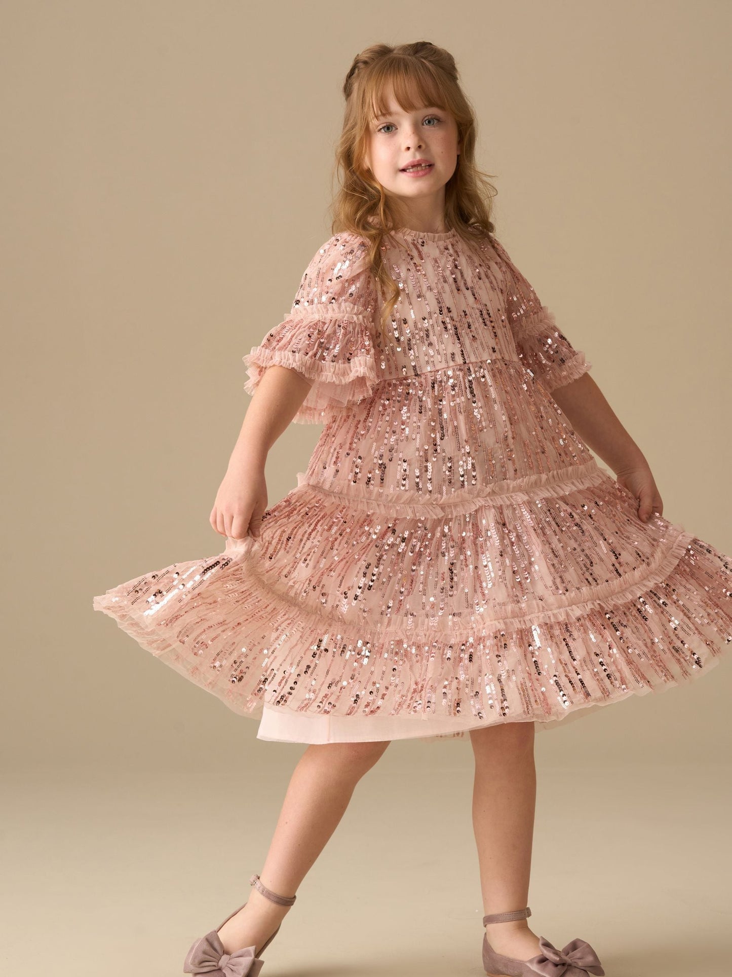 Angel & Rocket Pink Penny Sequin Dress image 5