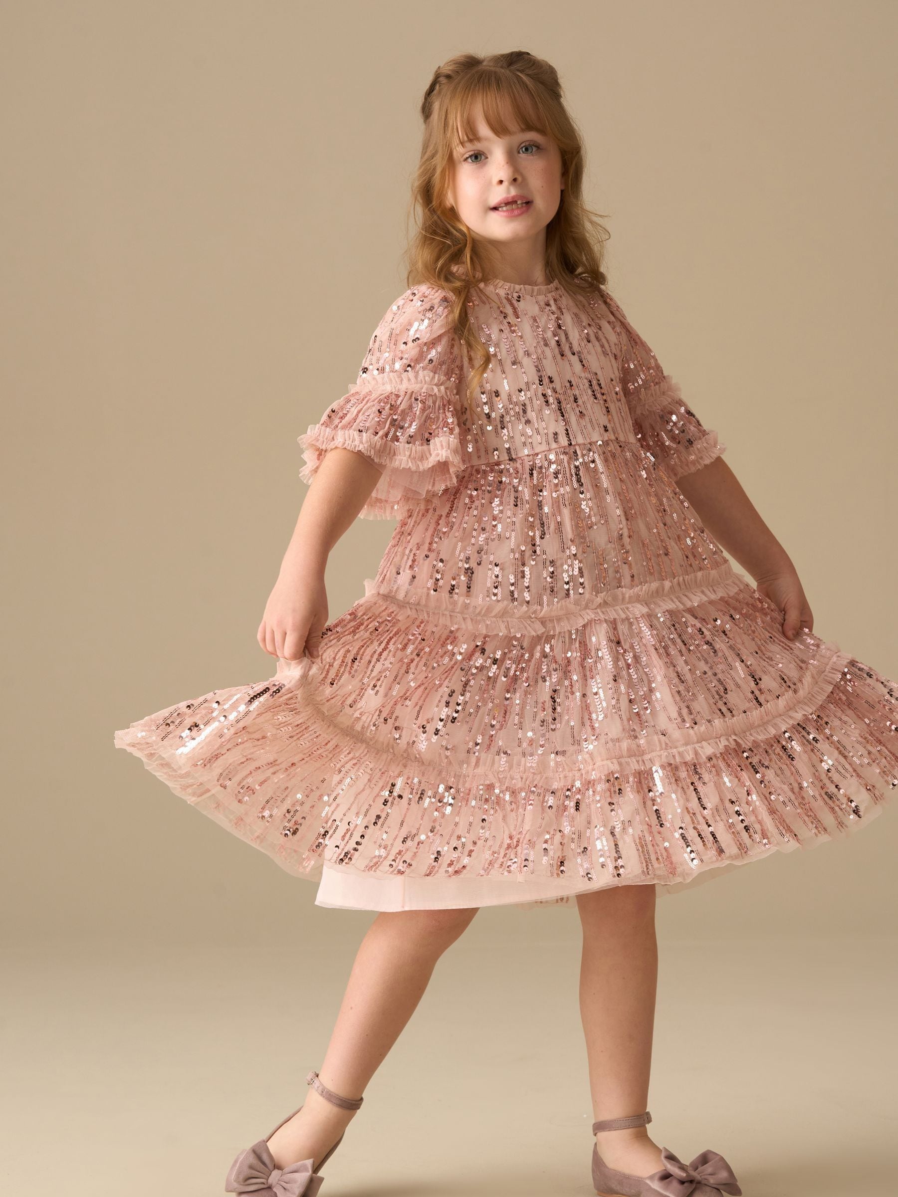 Angel & Rocket Pink Penny Sequin Dress image 5