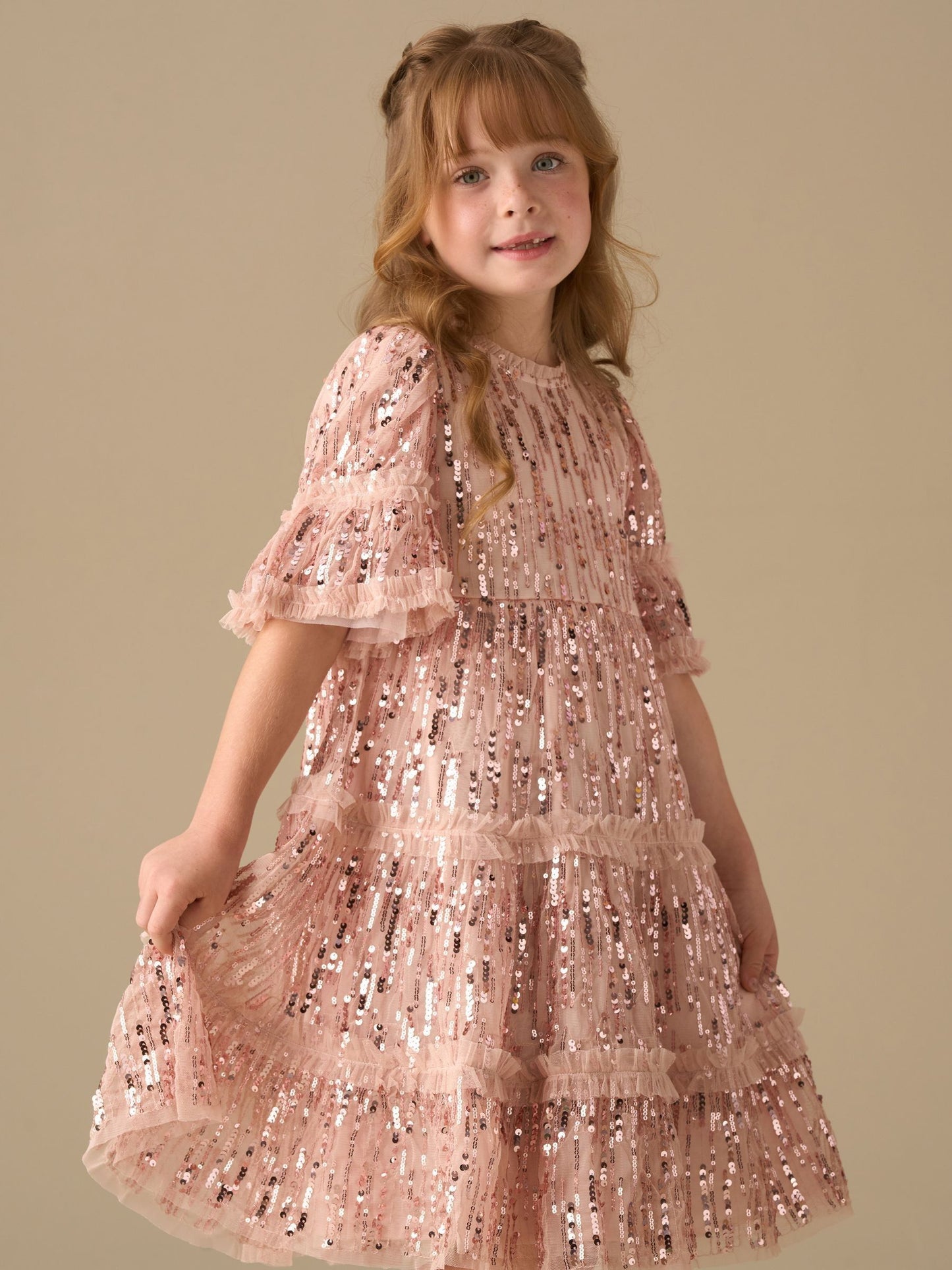 Angel & Rocket Pink Penny Sequin Dress image 6