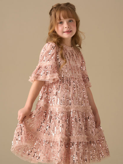 Angel & Rocket Pink Penny Sequin Dress image 6
