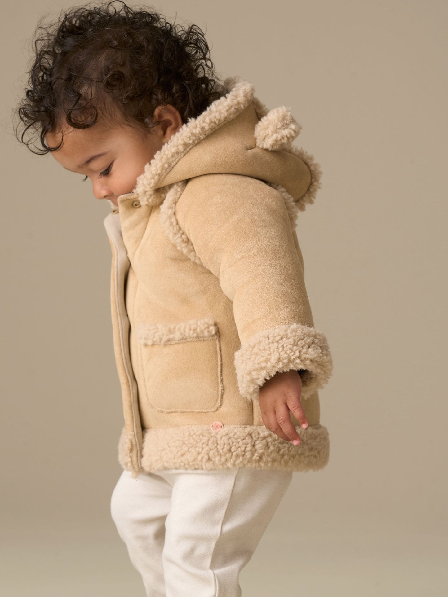 Dsiney Kidz - Angel & Rocket Cream River Shearling Jacket image 2