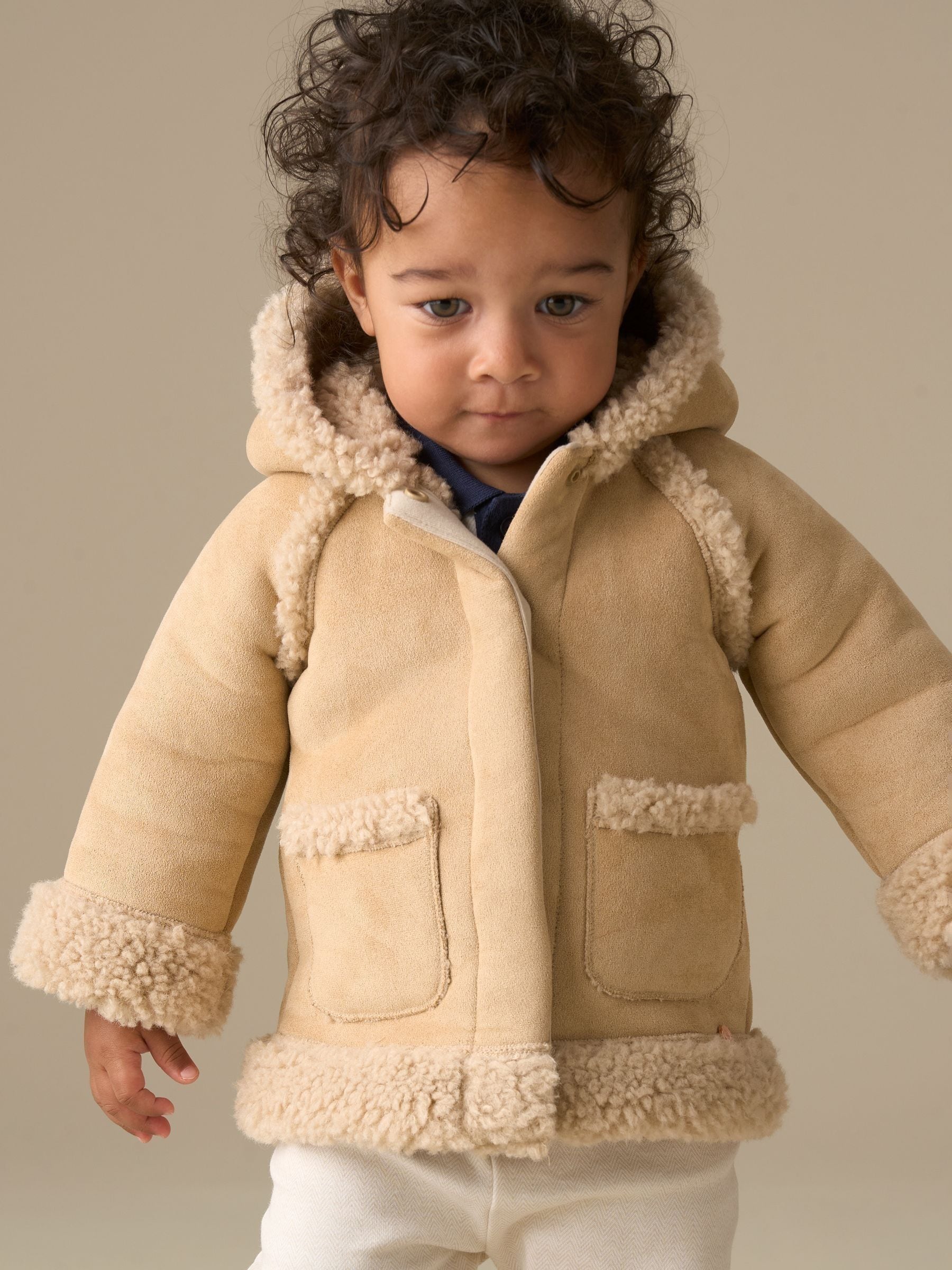 Dsiney Kidz - Angel & Rocket Cream River Shearling Jacket image 4