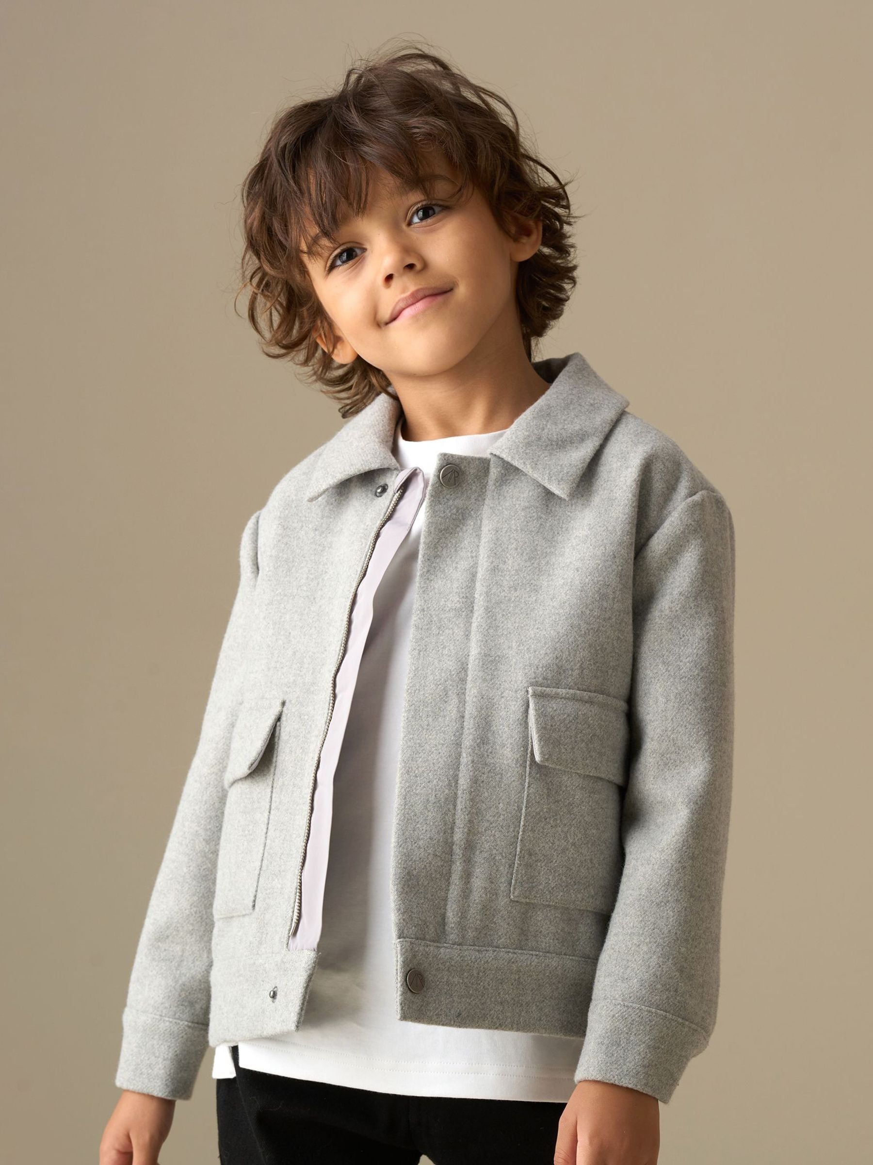 Dsiney Kidz - Angel & Rocket Grey Parker Varsity Jacket image 1