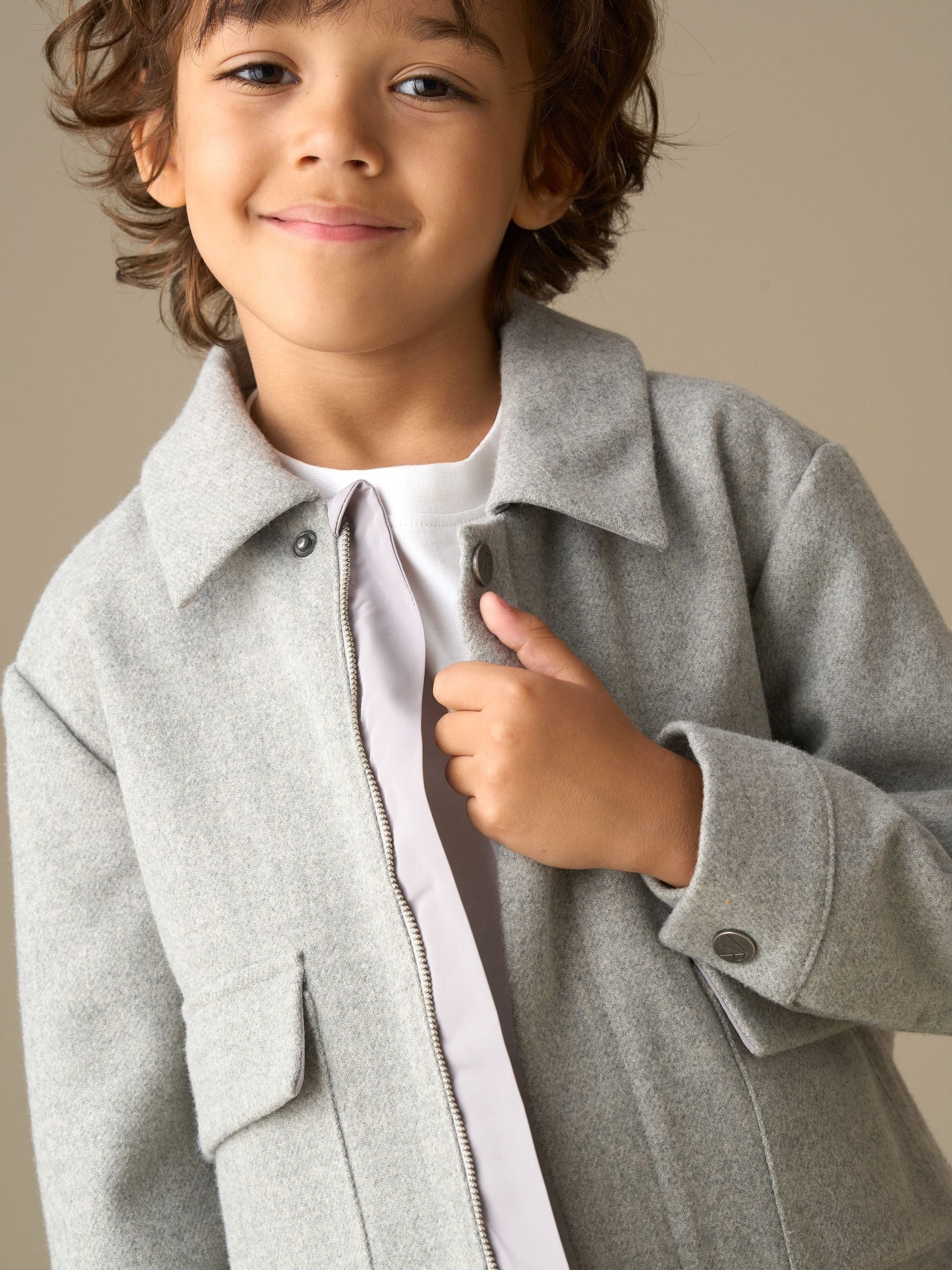 Dsiney Kidz - Angel & Rocket Grey Parker Varsity Jacket image 2