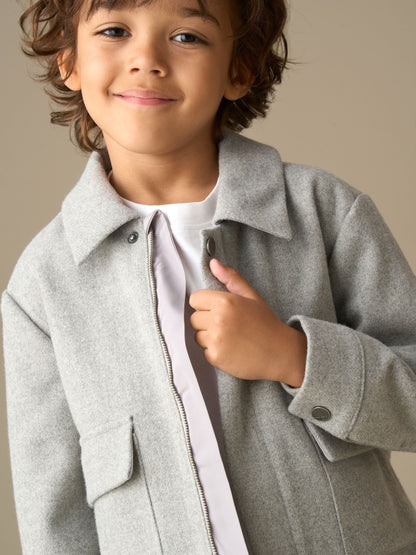 Dsiney Kidz - Angel & Rocket Grey Parker Varsity Jacket image 2