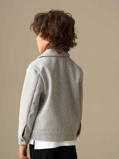 Dsiney Kidz - Angel & Rocket Grey Parker Varsity Jacket image 3