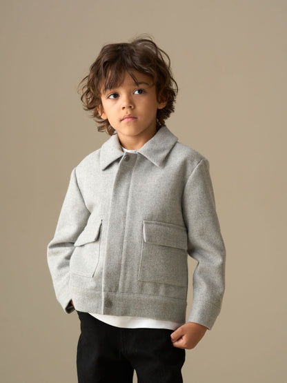 Dsiney Kidz - Angel & Rocket Grey Parker Varsity Jacket image 5