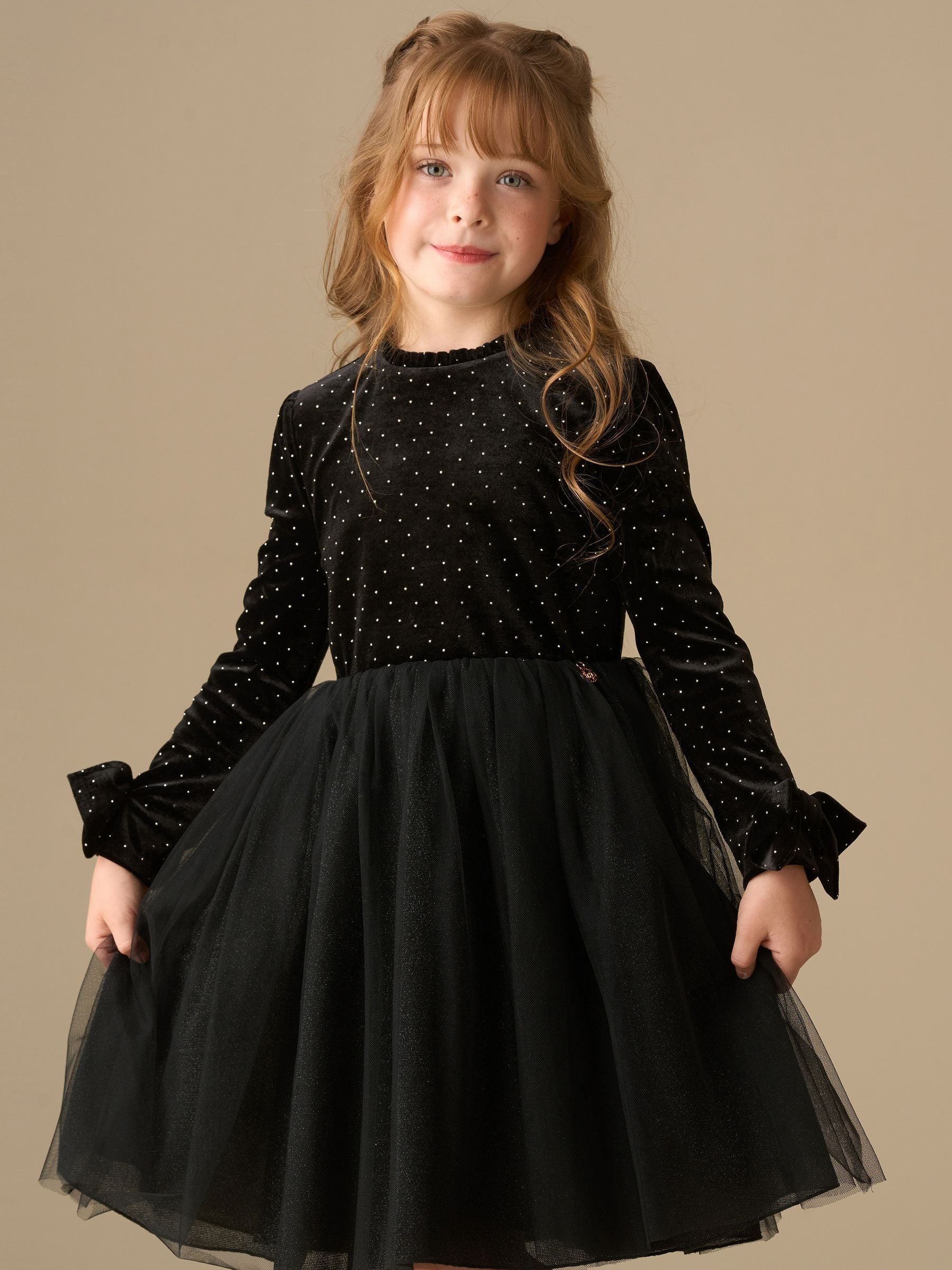 Angel & Rocket Black Elsie Velvet Tulle Dress image 3