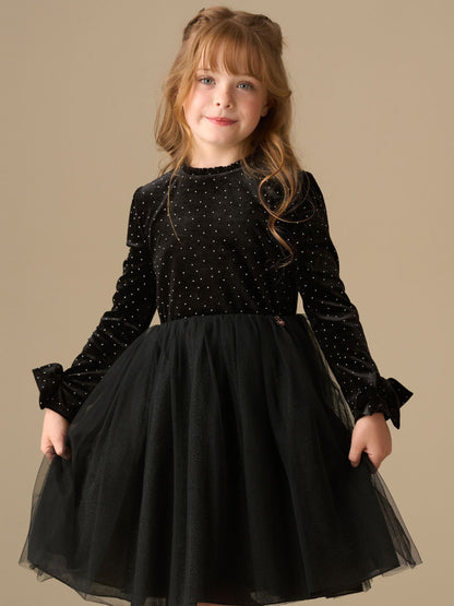 Angel & Rocket Black Elsie Velvet Tulle Dress image 3