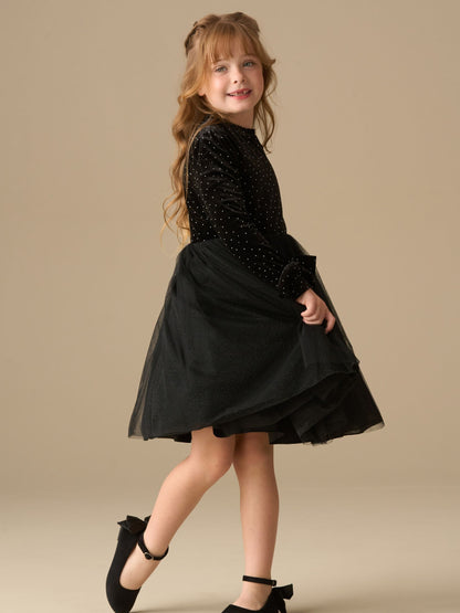 Angel & Rocket Black Elsie Velvet Tulle Dress image 4