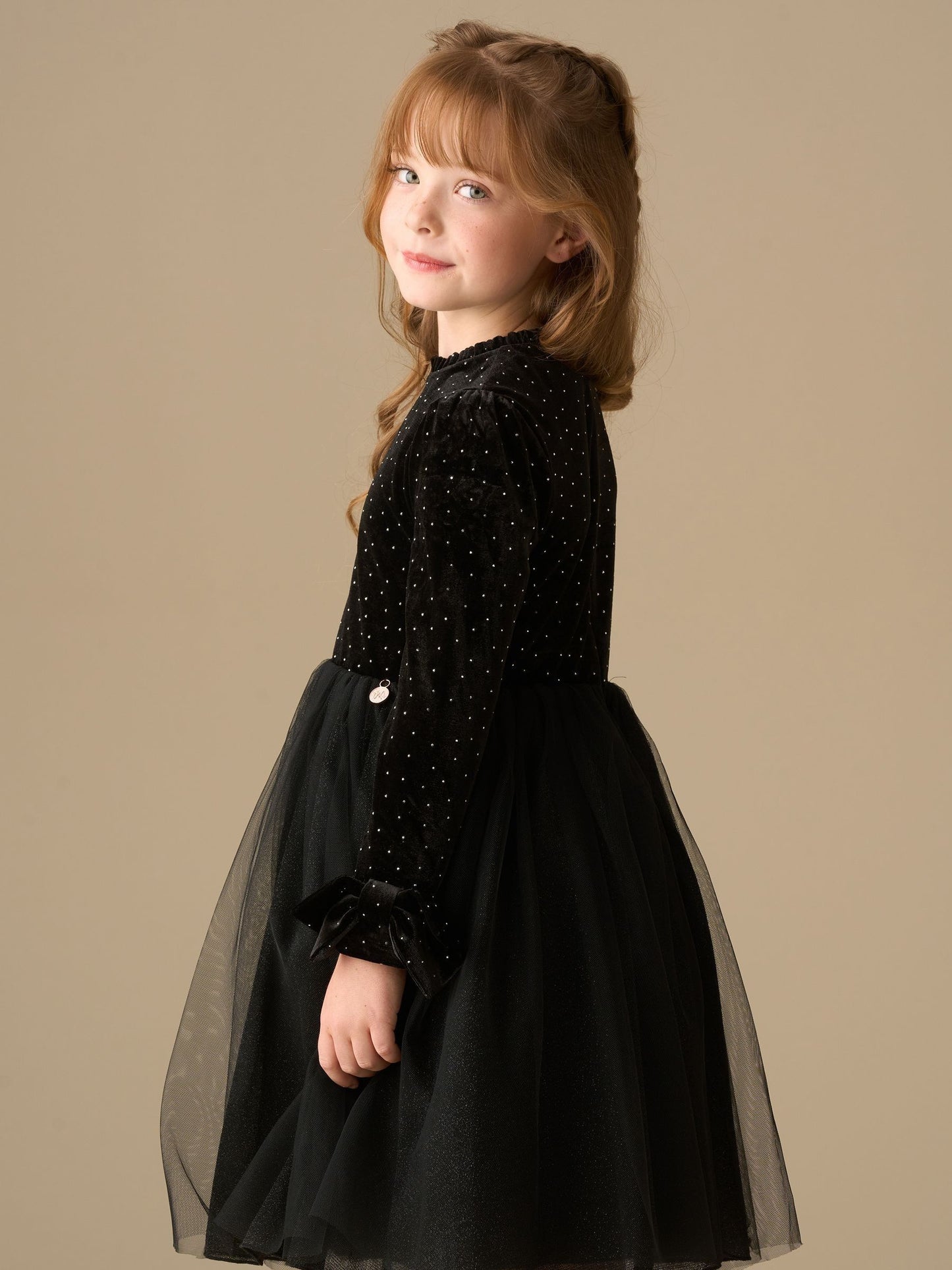 Angel & Rocket Black Elsie Velvet Tulle Dress image 6