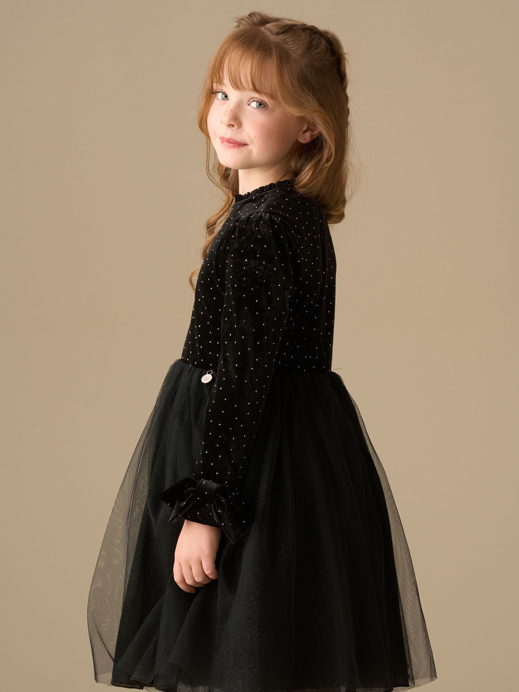Angel & Rocket Black Elsie Velvet Tulle Dress image 6