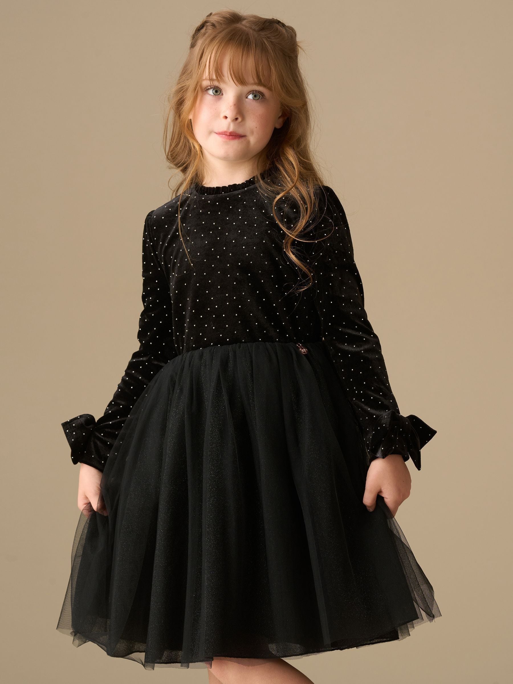 Angel & Rocket Black Elsie Velvet Tulle Dress image 8