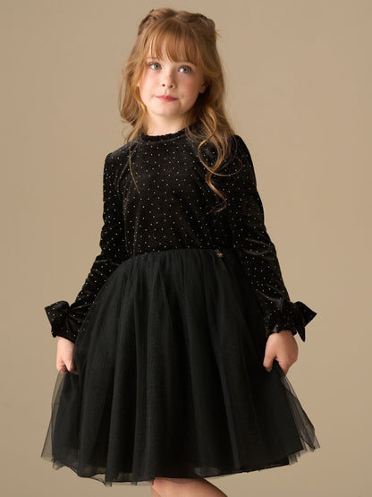 Angel & Rocket Black Elsie Velvet Tulle Dress image 8