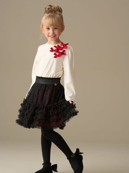 Dsiney Kidz - Angel & Rocket Natural Elena Bow Corsage Long selleves Top image 4