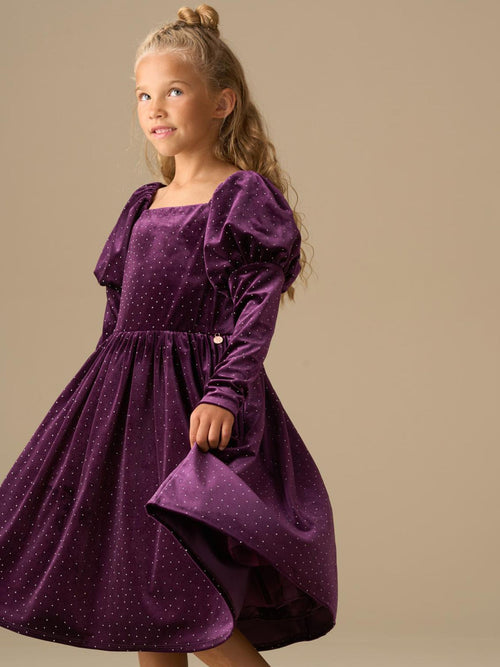 Dsiney Kidz - Angel & Rocket Purple Velvet Dress image 1