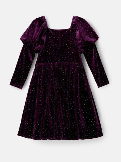 Angel & Rocket Purple Velvet Dress image 6